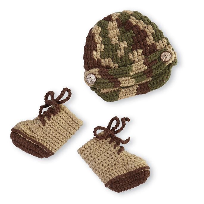 Army Hat and Boots Photography Set - Country N More Gifts