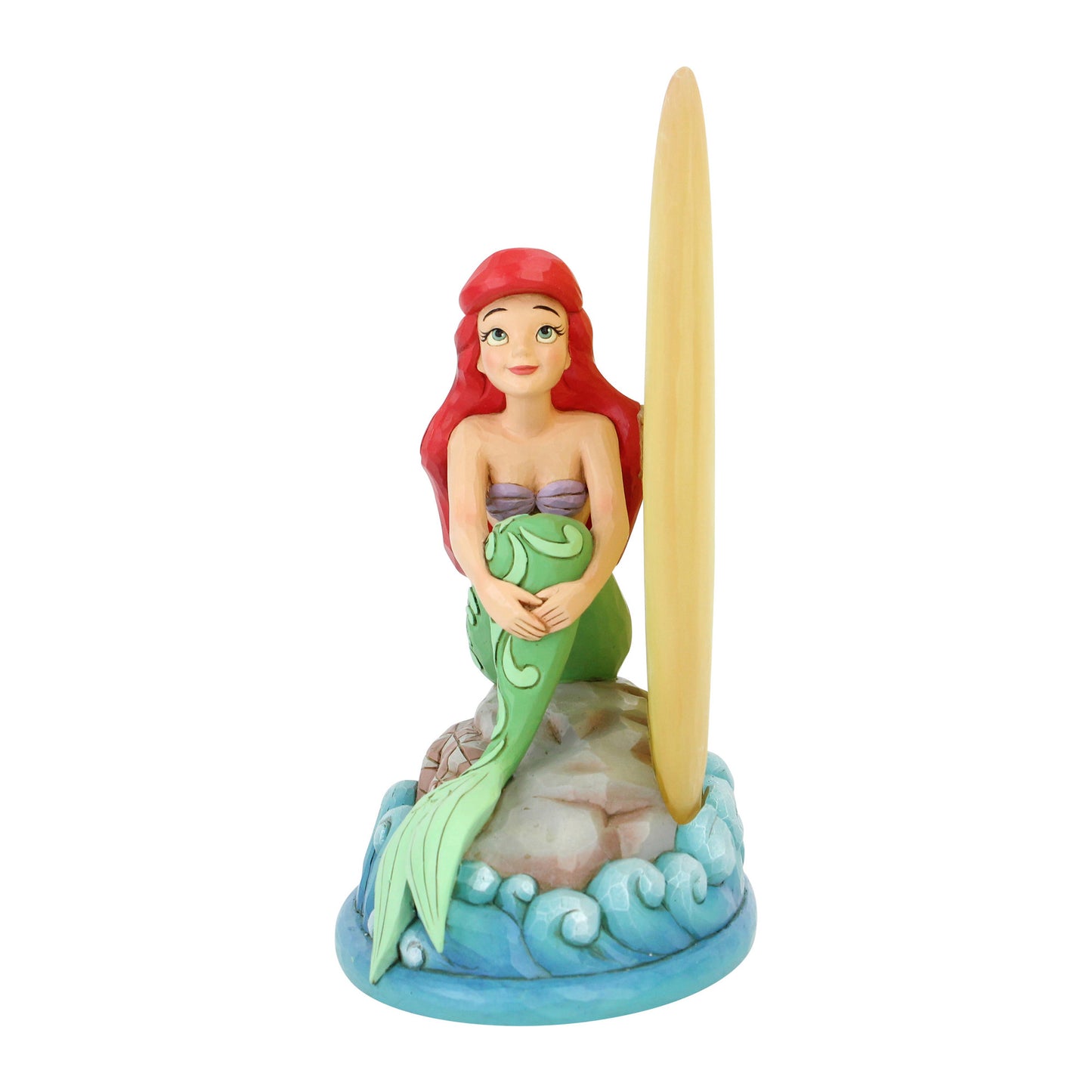 Mermaid by Moonlight - Ariel Sitting on Rock by Moon - Country N More Gifts