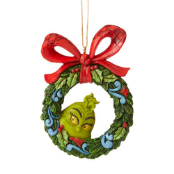 Grinch Peeking Thru Wreath Ornaments  - Country N More Gifts