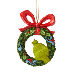 Grinch Peeking Thru Wreath Ornaments  - Country N More Gifts