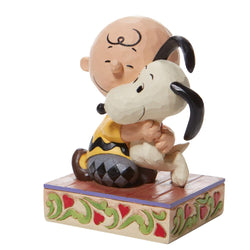 Beagle Hug = Blissful Heart - Charlie Brown Snoopy Hugging  - Country N More Gifts