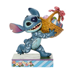 Bizarre Bunny - Stitch Running with Easter Basket  - Country N More Gifts