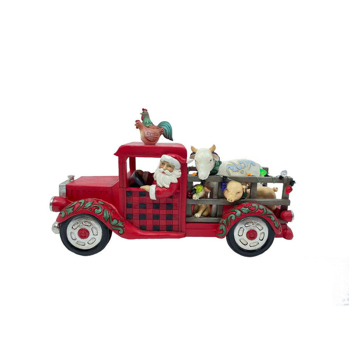 Country Christmas Cargo - Santa Driving Truck
