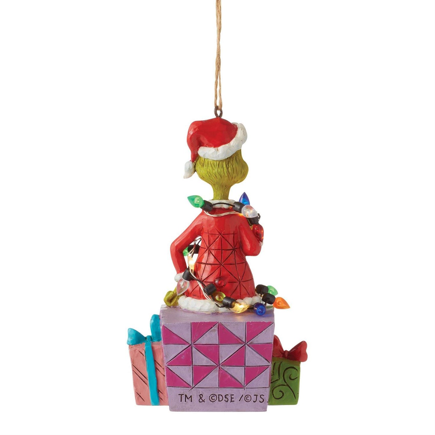 Grinch on Present Ornament - Country N More Gifts