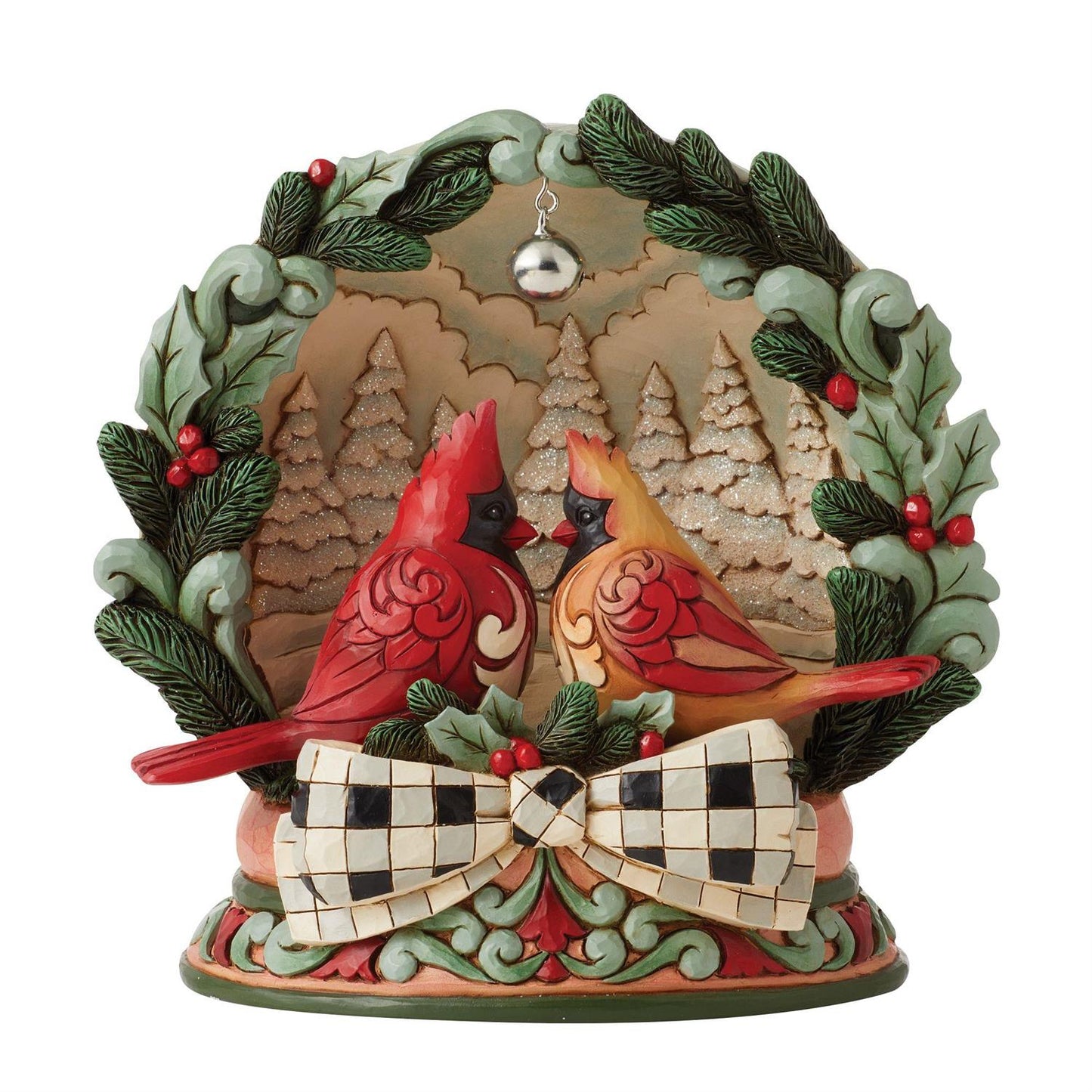 Winter's Whisper - Highland Glen Cardinals LED Diorama - Country N More Gifts