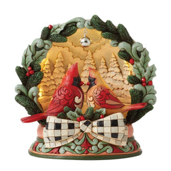 Winter's Whisper - Highland Glen Cardinals LED Diorama  - Country N More Gifts