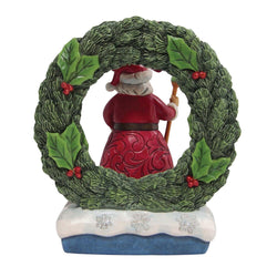 Believe in the Magic of Christmas - Santa by Light-Up Wreath  - Country N More Gifts