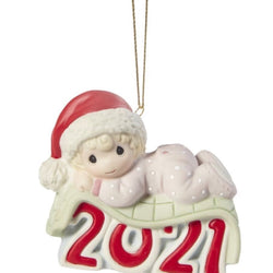 Baby's 1st Christmas 2021 Dated Girl Ornament  - Country N More Gifts