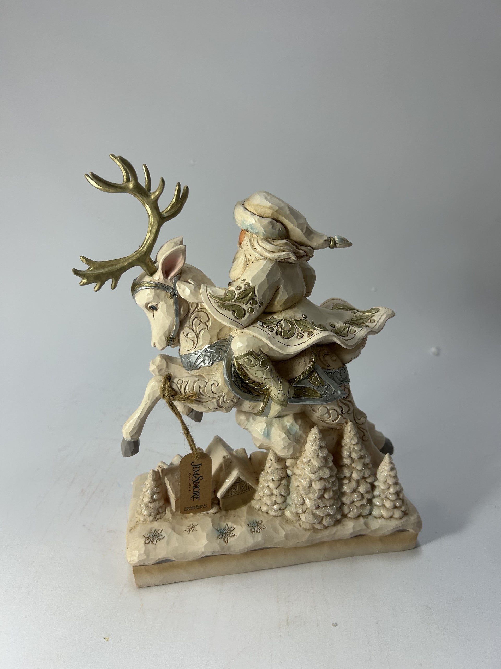 DAMAGED - Skyward Bound - Holiday Lustre Santa and Deer - Country N More Gifts