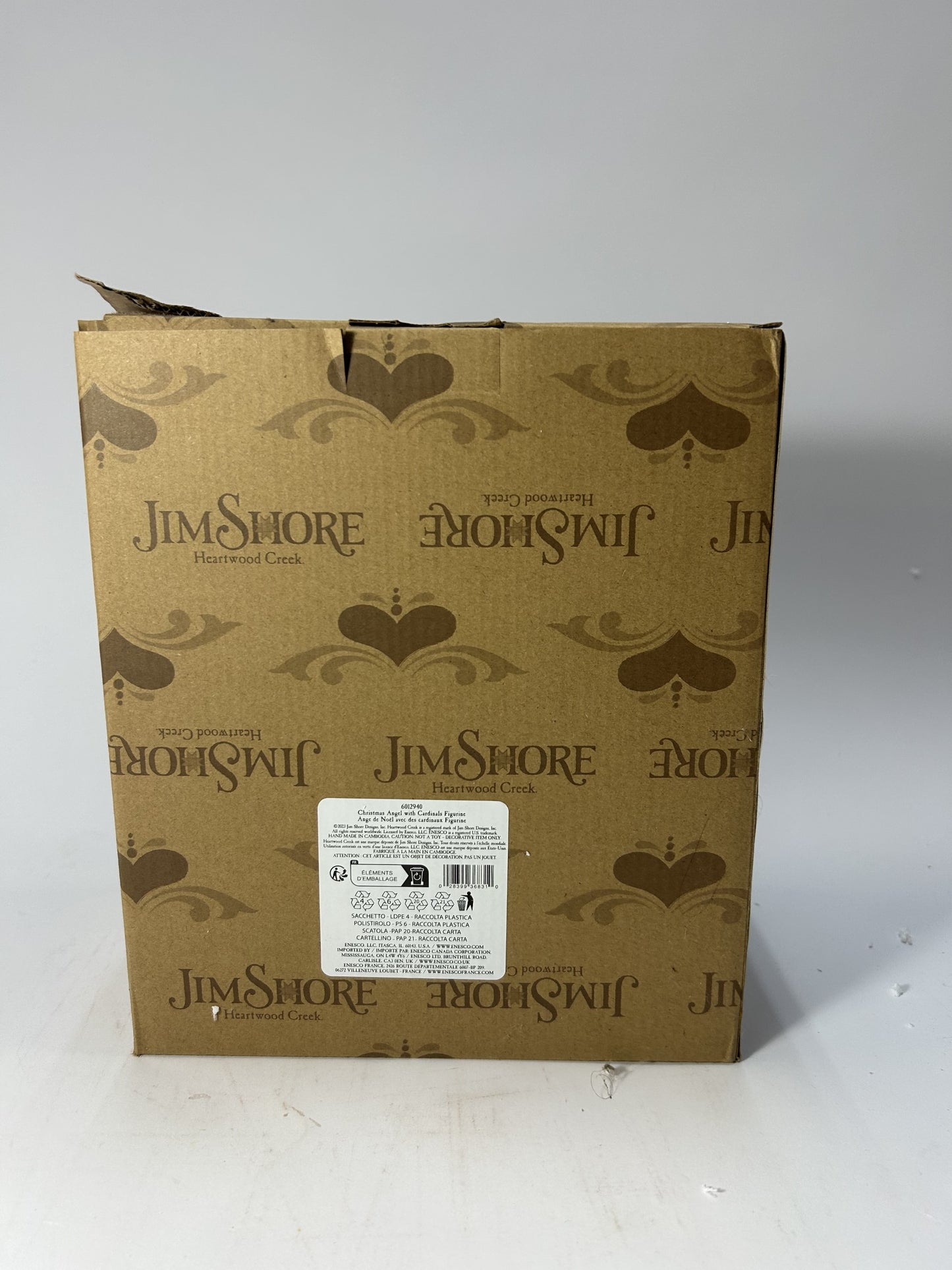 BOX DAMAGE - Holiday Peace - Red Christmas Angel Figurine - Country N More Gifts