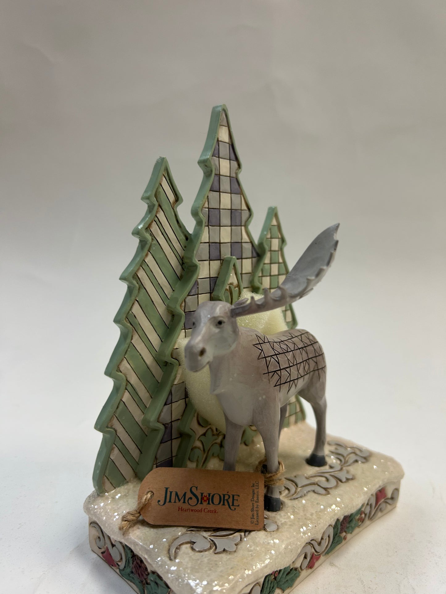 DAMAGED - Frozen Forest - Woodland Moose with Layered Tree - Country N More Gifts