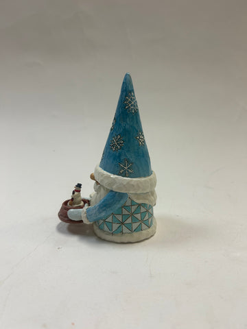 DAMAGED - Snow Globe Dreams - Gnome with Mini Globe Figurine - Country N More Gifts