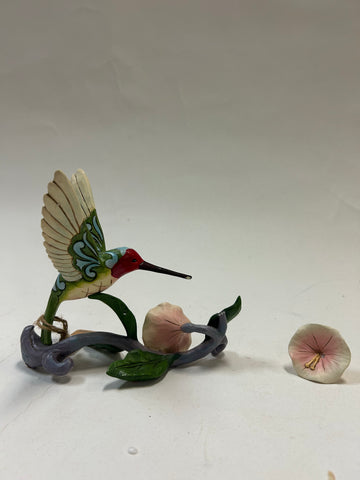 DAMAGED - Blossoms and Beauty - Hummingbird with Flower - Country N More Gifts