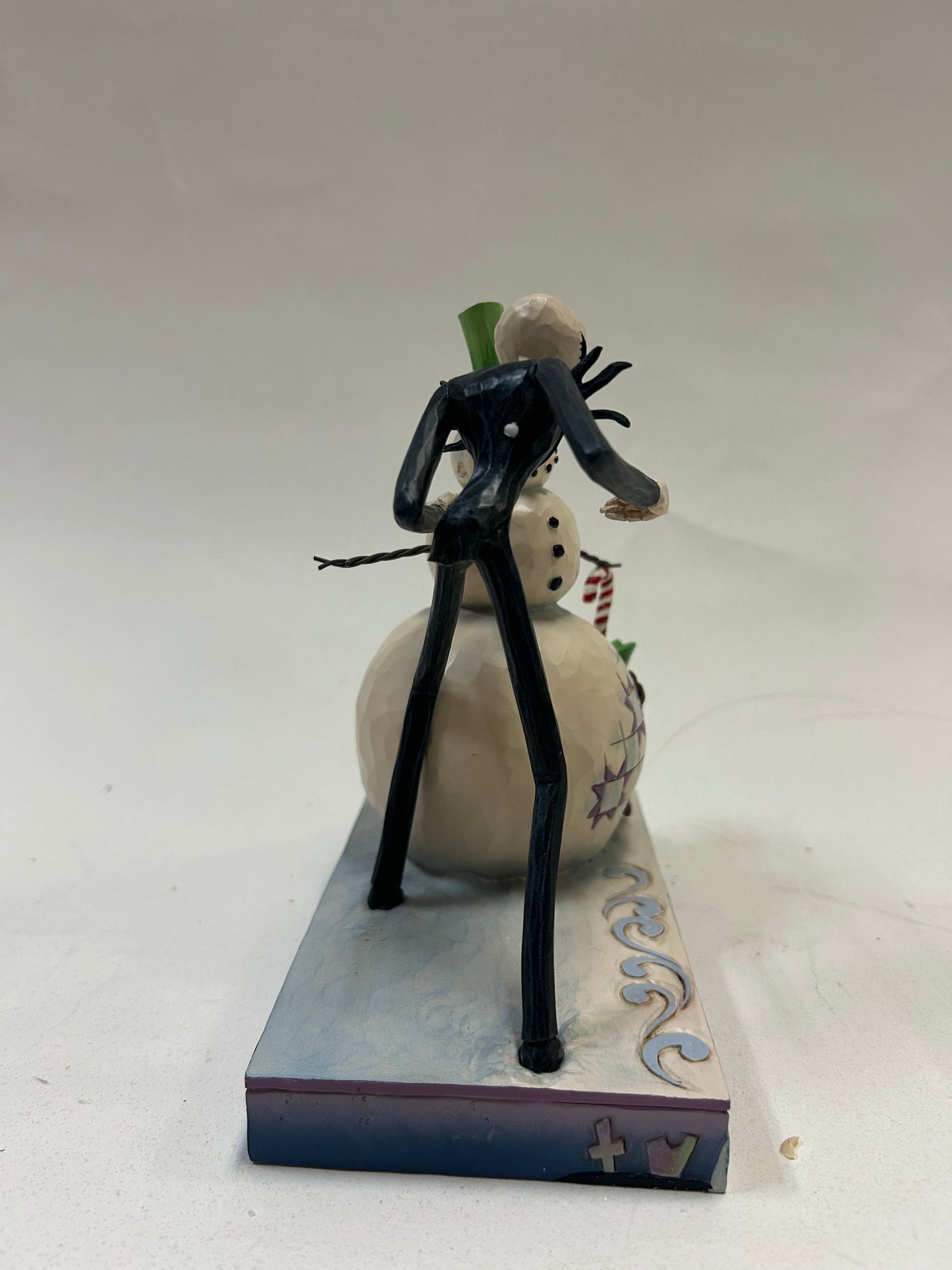 DAMAGED - A Snowy Discovery - Nightmare Before Christmas Jack with Snowman - Country N More Gifts