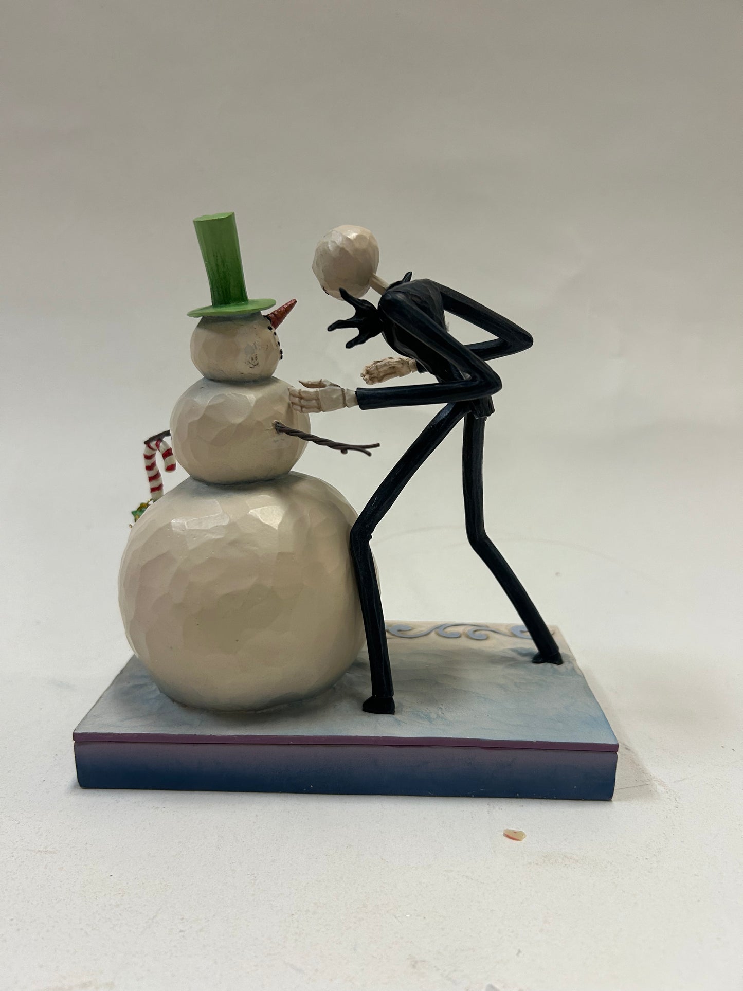 DAMAGED - A Snowy Discovery - Nightmare Before Christmas Jack with Snowman - Country N More Gifts