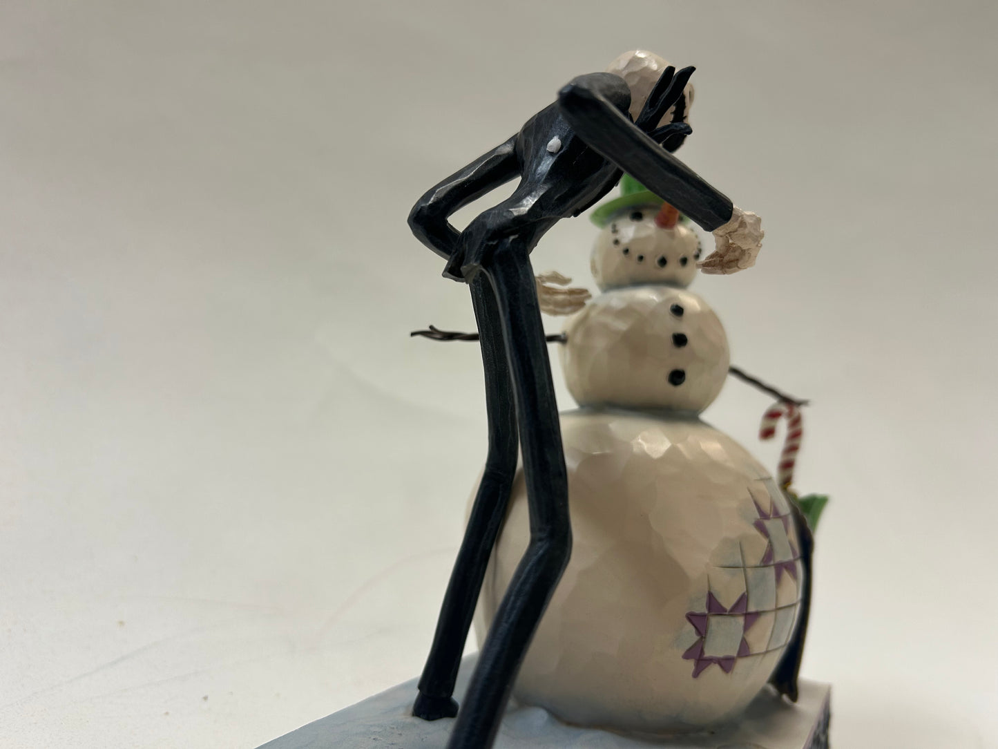DAMAGED - A Snowy Discovery - Nightmare Before Christmas Jack with Snowman - Country N More Gifts