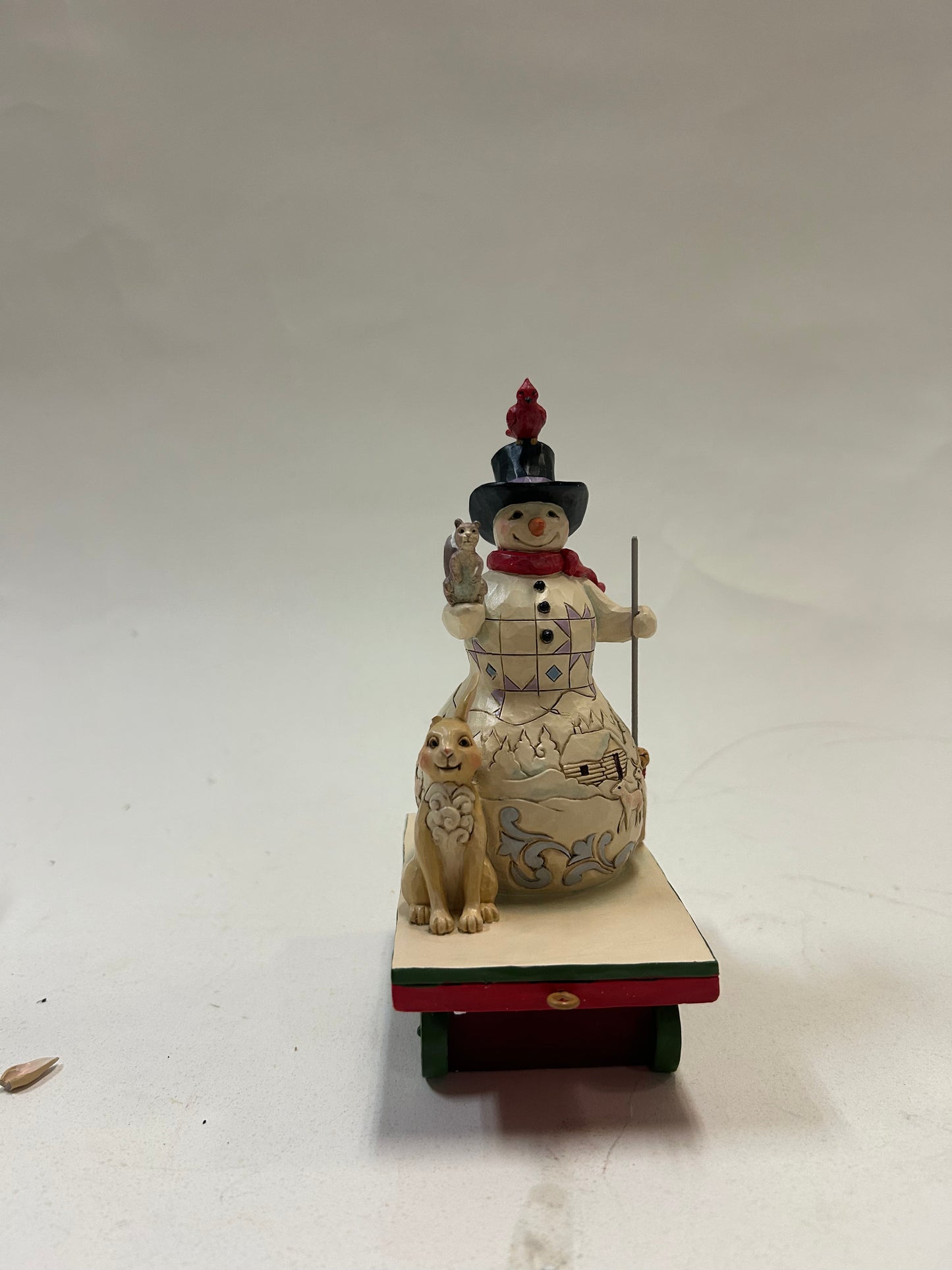 DAMAGED - Next Stop, Winter! - Snowman on Train Car - Country N More Gifts