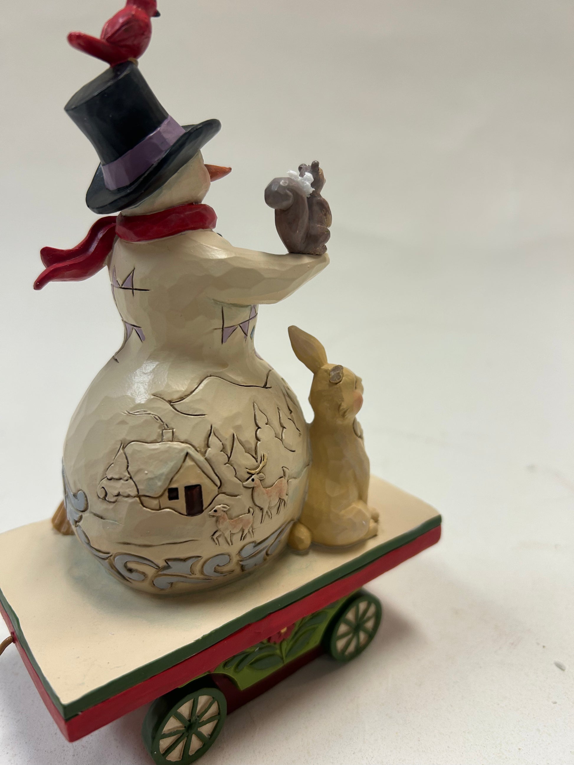 DAMAGED - Next Stop, Winter! - Snowman on Train Car - Country N More Gifts