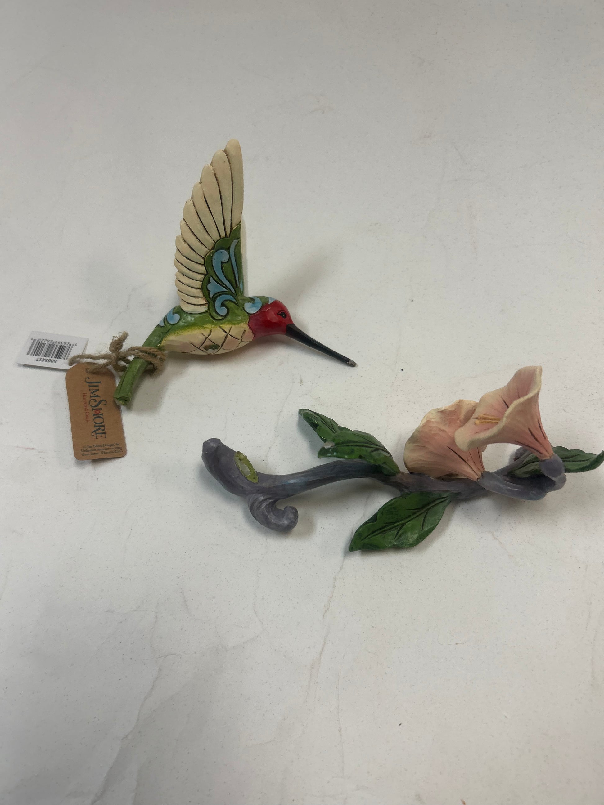 DAMAGED - Blossoms and Beauty - Hummingbird with Flower - Country N More Gifts
