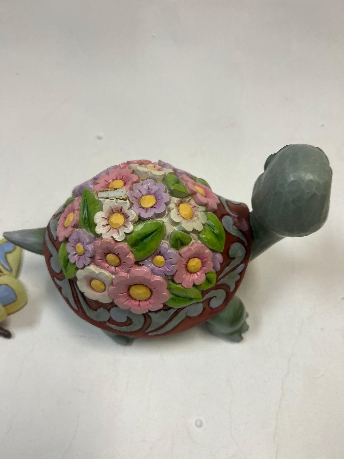 DAMAGED - Delicate Friendship - Turtle Flowers and Butterfly - Country N More Gifts