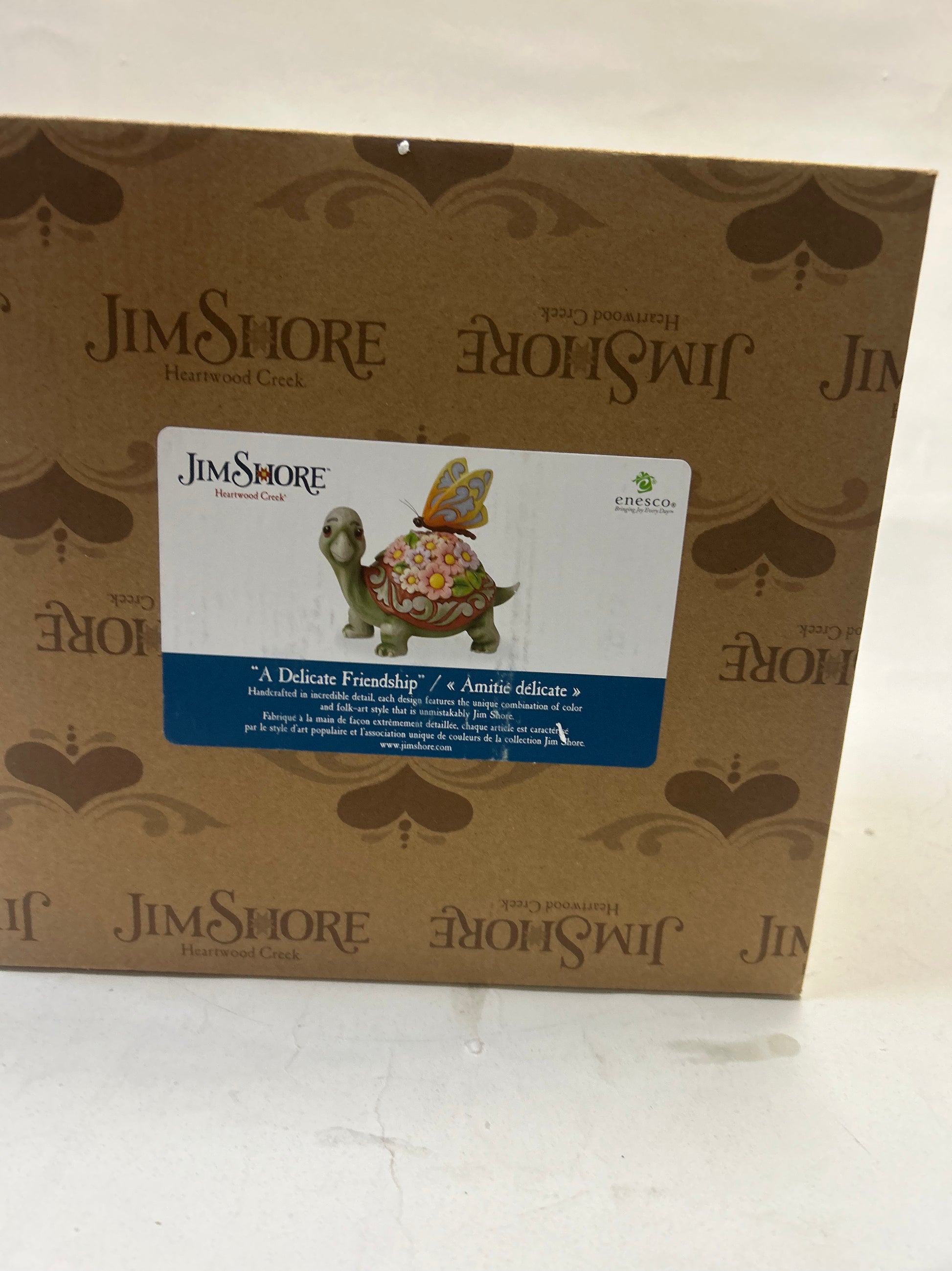 DAMAGED - Delicate Friendship - Turtle Flowers and Butterfly - Country N More Gifts