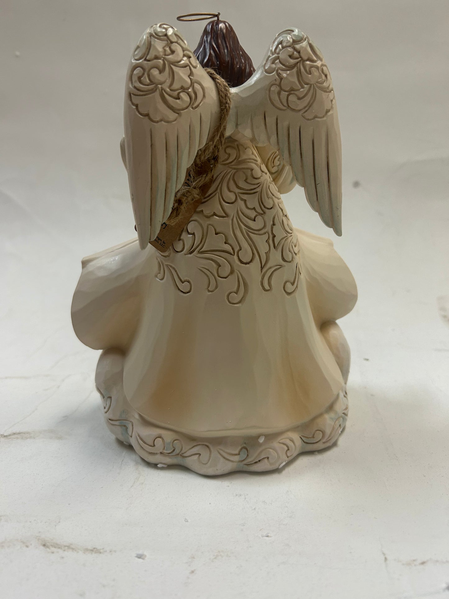 CLEARANCE - Winter Welcome, One and All - White Woodland Angel with Coat - Country N More Gifts