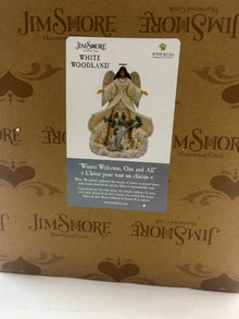 CLEARANCE - Winter Welcome, One and All - White Woodland Angel with Coat