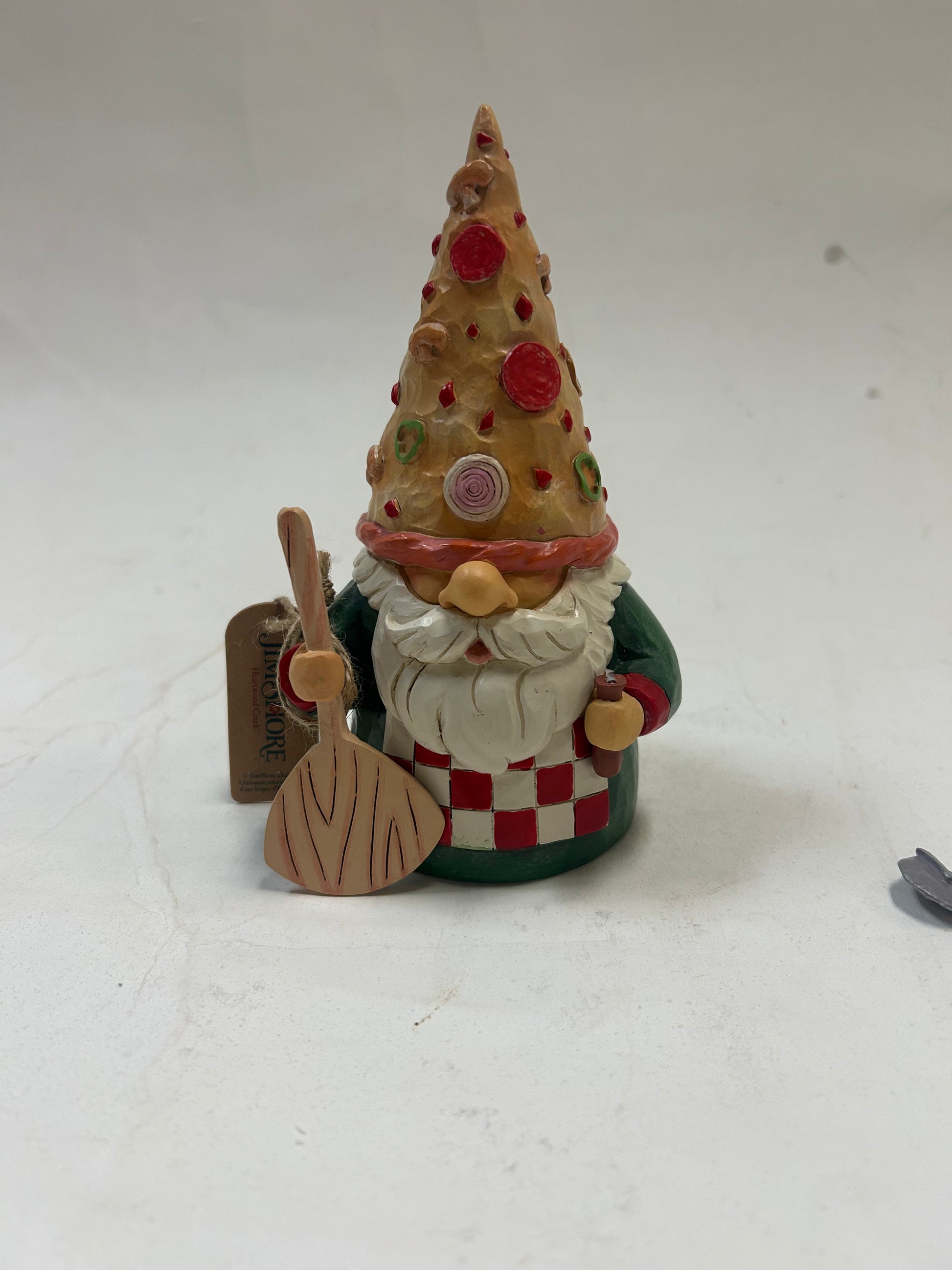 DAMAGED - Pizza By the Slice - Pizza Hat Gnome Figurine - Country N More Gifts