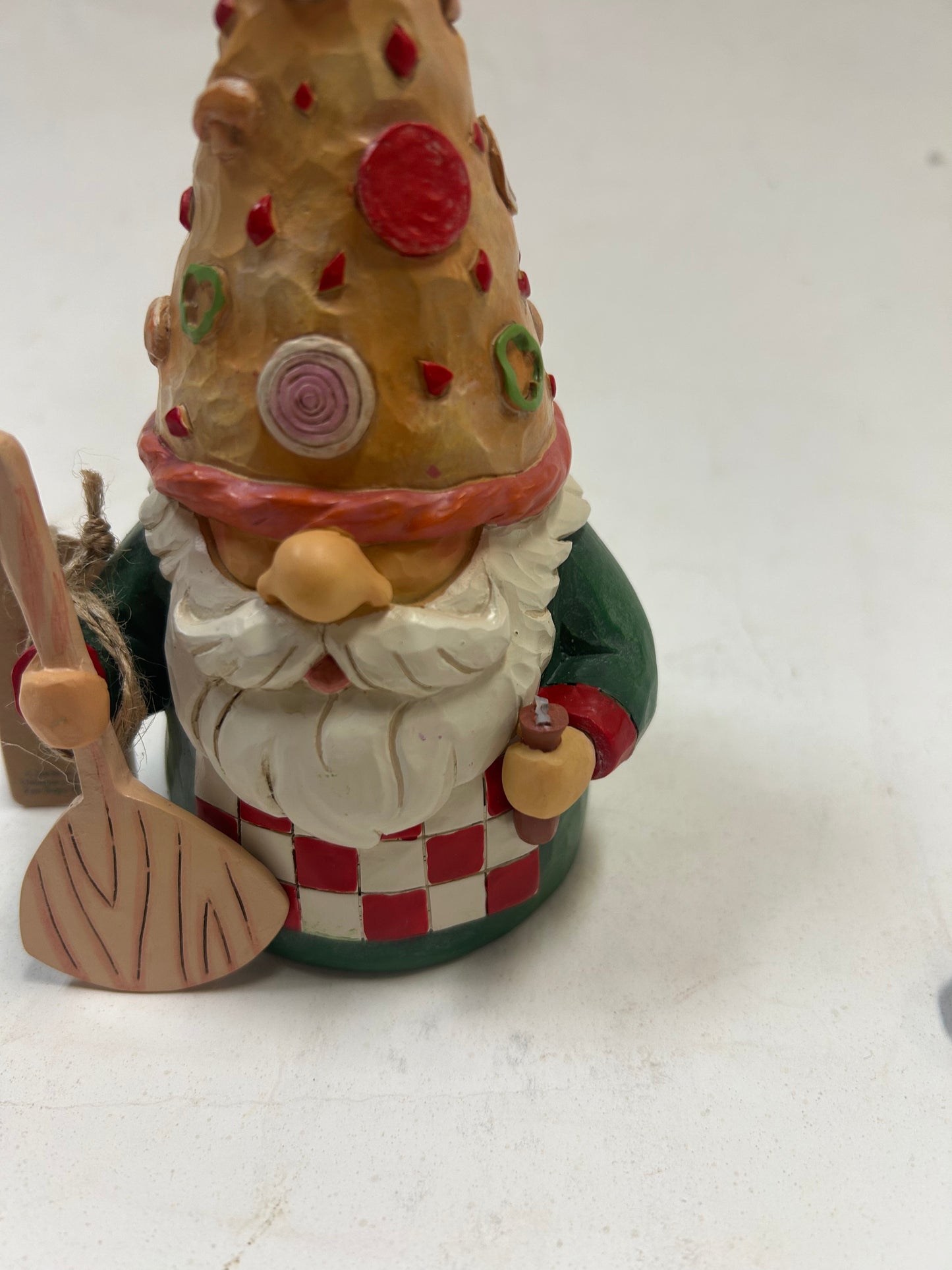 DAMAGED - Pizza By the Slice - Pizza Hat Gnome Figurine - Country N More Gifts