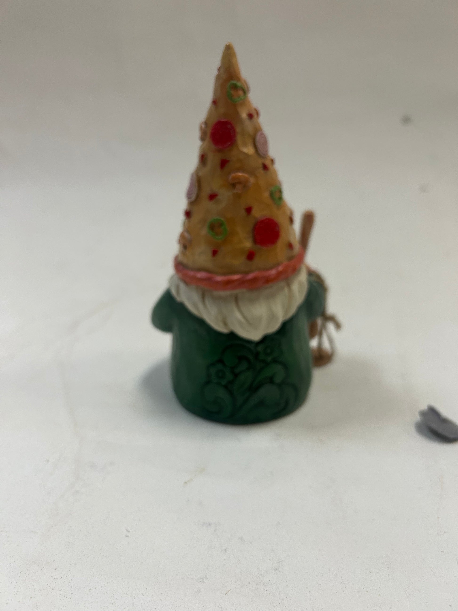 DAMAGED - Pizza By the Slice - Pizza Hat Gnome Figurine - Country N More Gifts