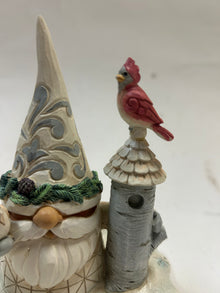 DAMAGED - Holiday Guests - Woodland Gnome with Birdhouse Figurine