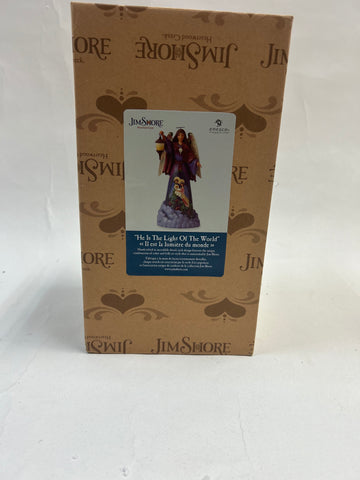 DAMAGED - He Is The Light Of The World - Nativity Angel Holding Lantern - Country N More Gifts