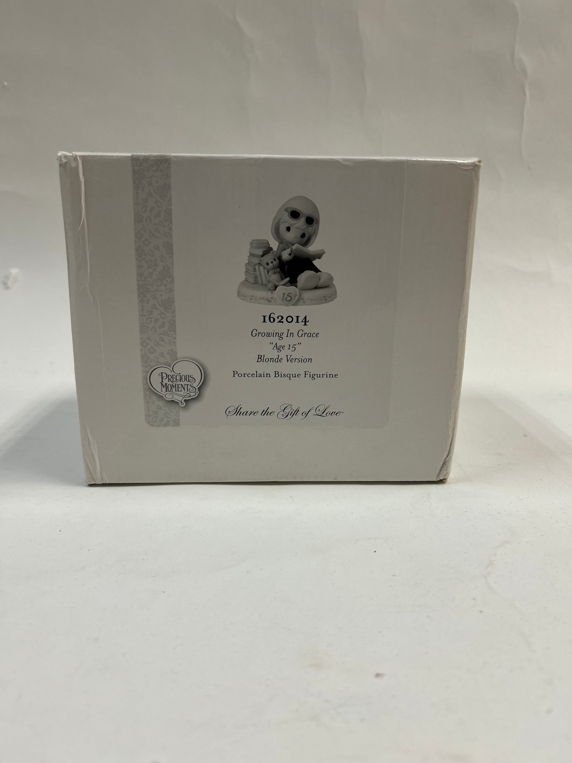 BOX DAMAGE - 15 Age Fifteen Blonde - Girl Reading Books With Teddy Bear - Country N More Gifts