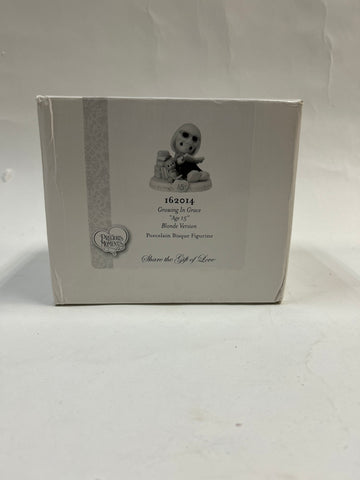 BOX DAMAGE - 15 Age Fifteen Blonde - Girl Reading Books With Teddy Bear - Country N More Gifts