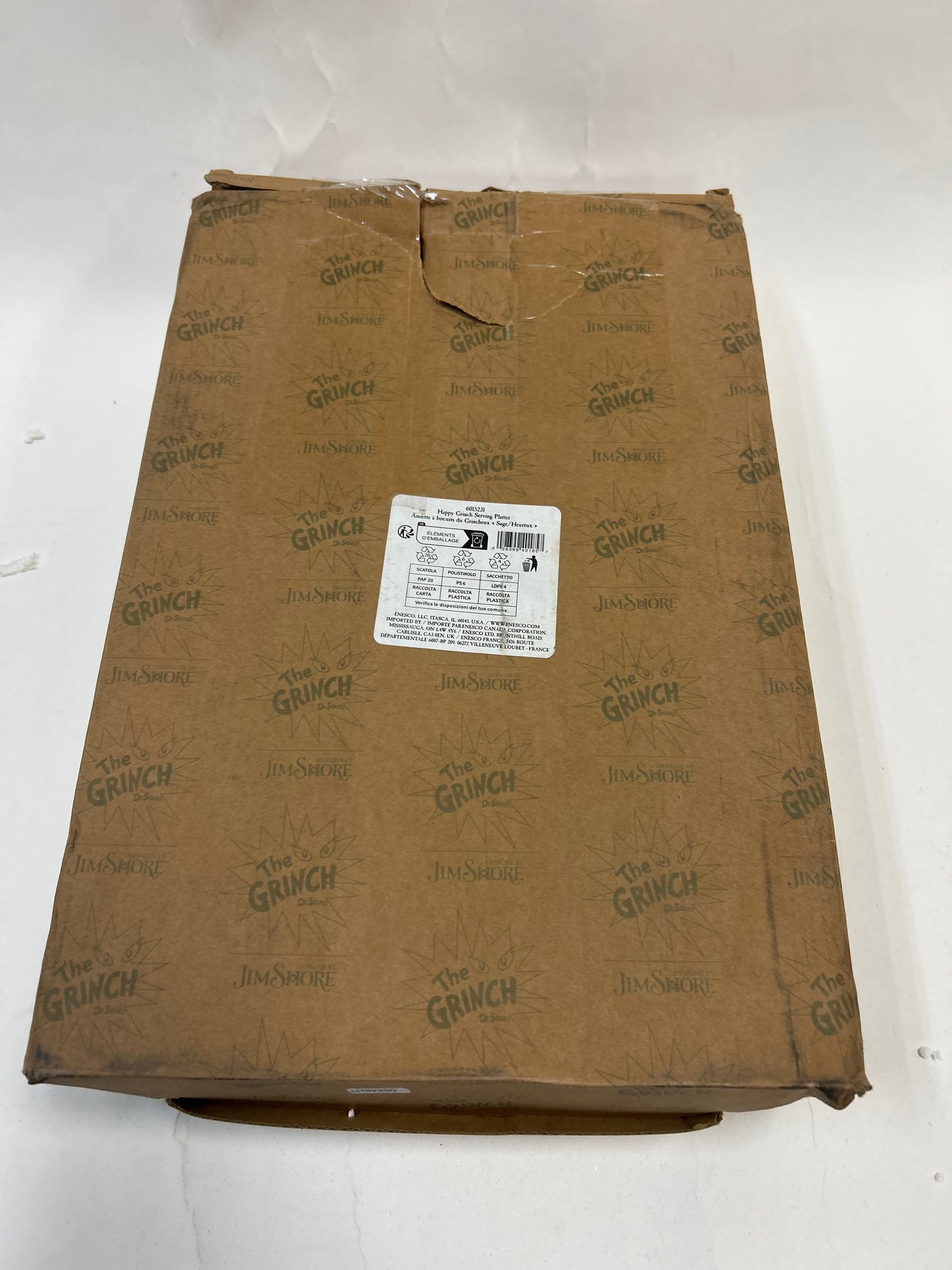 BOX DAMAGE - Grinch Cookie Platter - Country N More Gifts