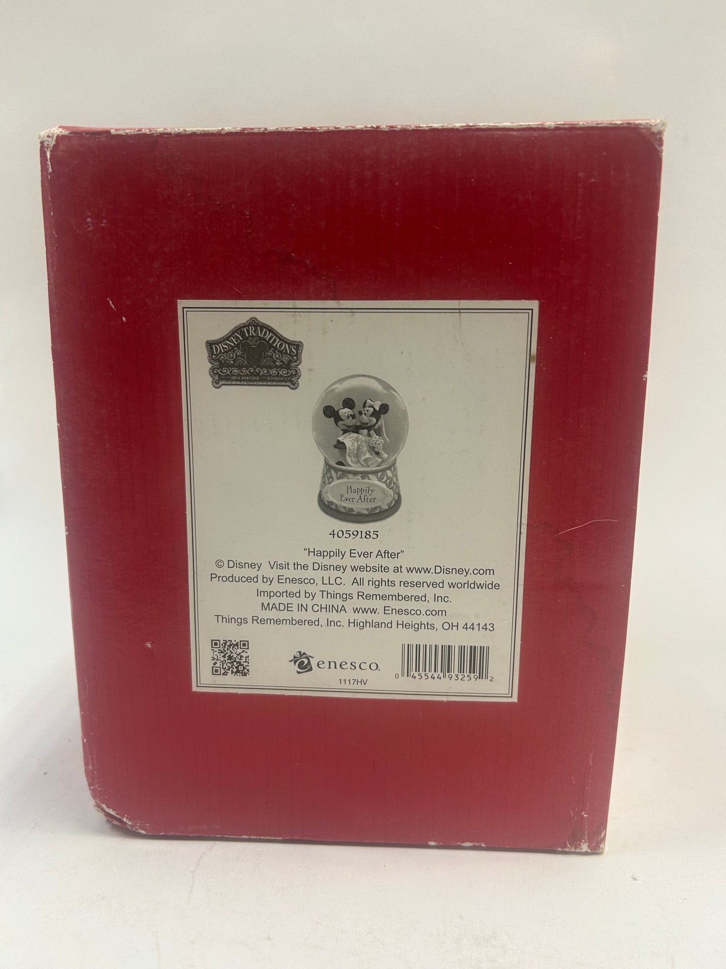 BOX DAMAGE - Happily Ever After - Mickey and Minnie Waterglobe - Country N More Gifts