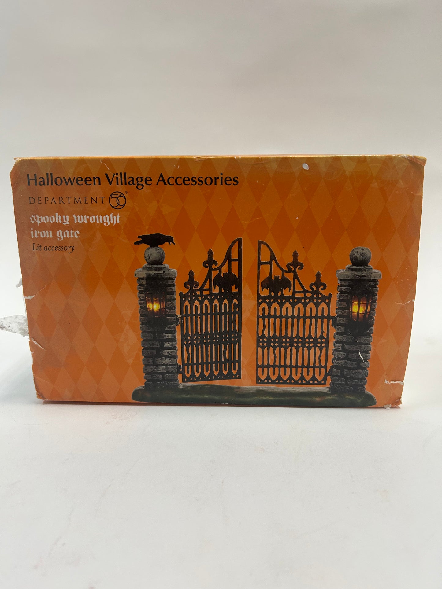 BOX DAMAGE - Spooky Wrought Iron Gate - Country N More Gifts