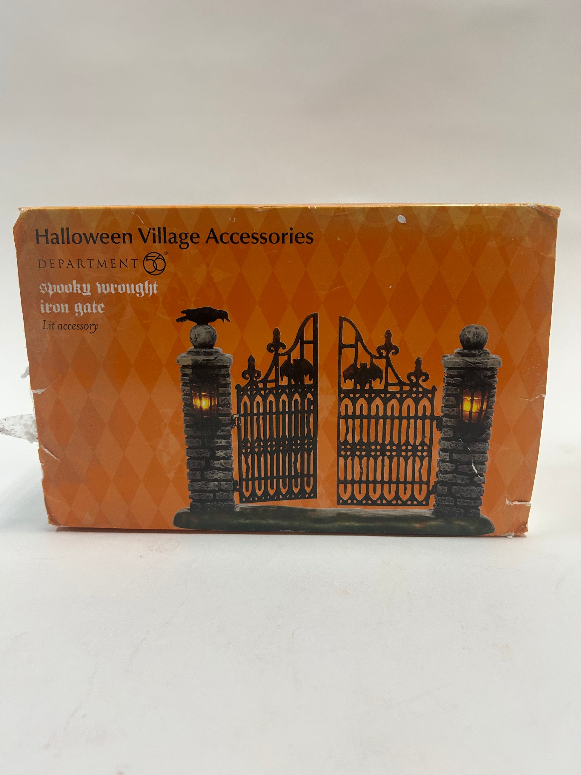 BOX DAMAGE - Spooky Wrought Iron Gate - Country N More Gifts