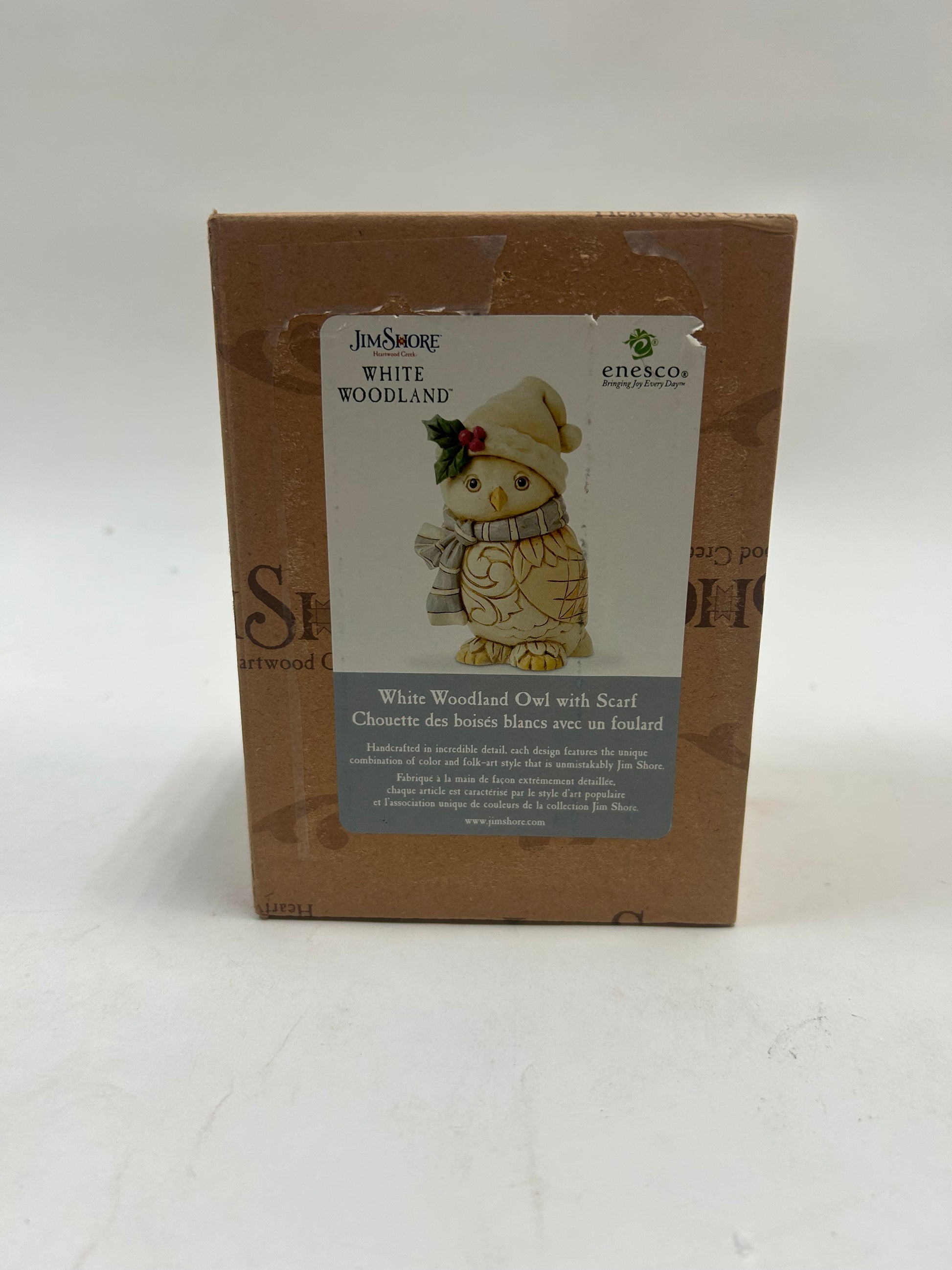 BOX DAMAGE - Woodland Owl with Scarf Figurine - Country N More Gifts