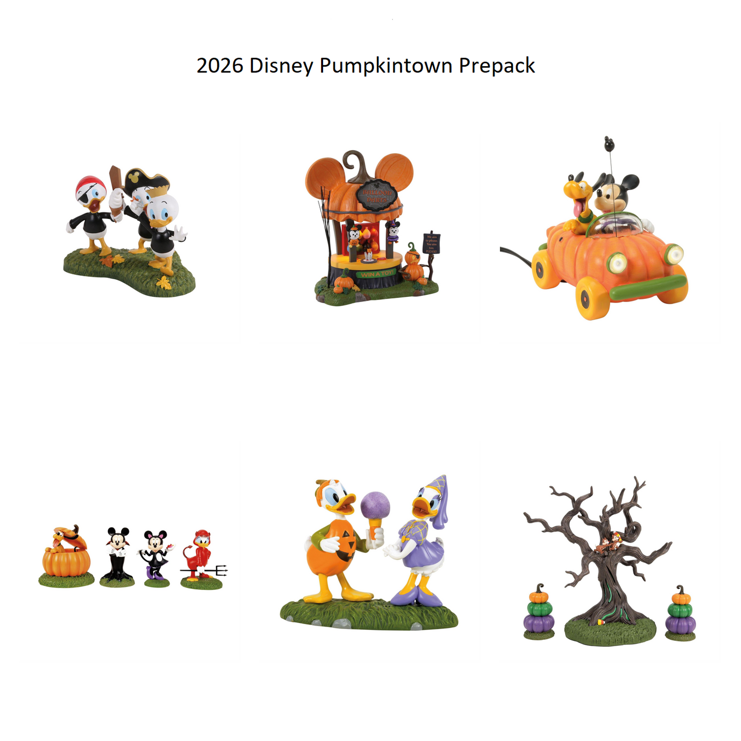 All New For 2026 Disney Pumpkintown Lit Buildings And Accessories Bundle - Country N More Gifts