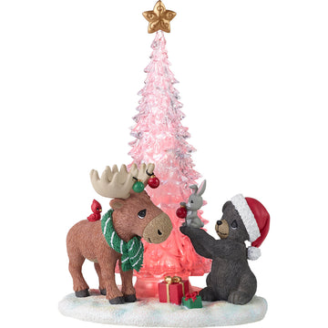 BOX DAMAGE - It Moose Be Christmastime LED Figurine - Country N More Gifts