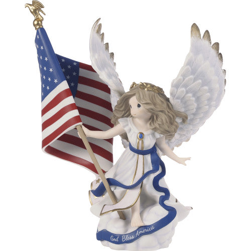 God Bless America Angel Figurine - Country N More Gifts