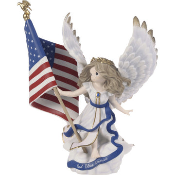 God Bless America Angel Figurine - Country N More Gifts
