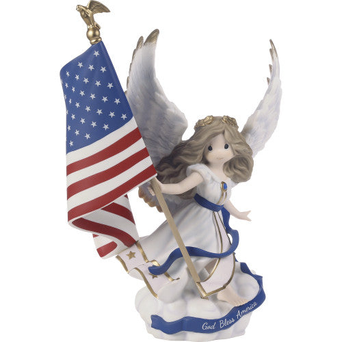 God Bless America Angel Figurine - Country N More Gifts