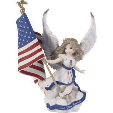 God Bless America Angel Figurine - Country N More Gifts