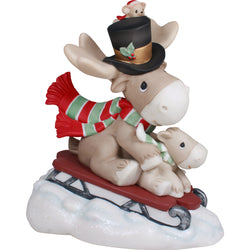 Dashing Through The Snow With Christmoose Cheer Figurine - Country N More Gifts