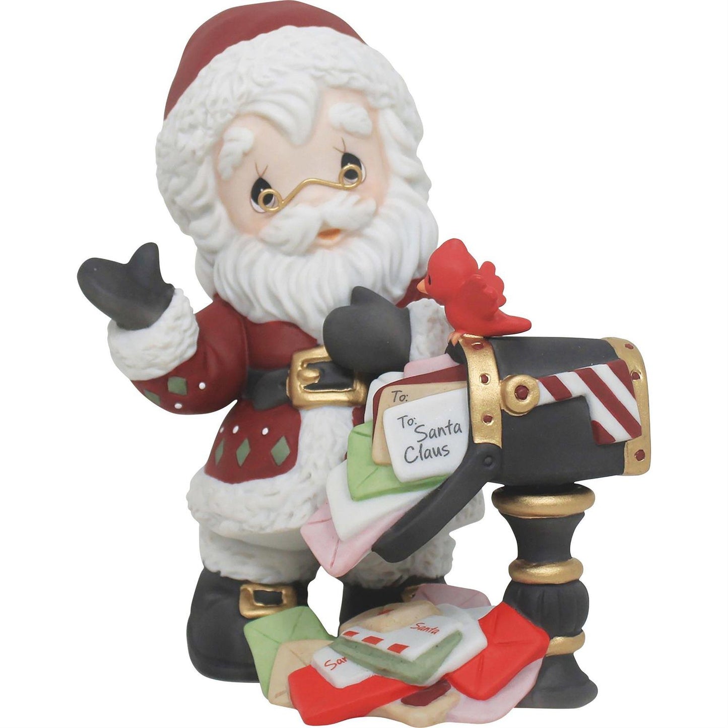 Tiny Hands To Santa's Heart - Annual Santa By Mailbox Figurine - Country N More Gifts
