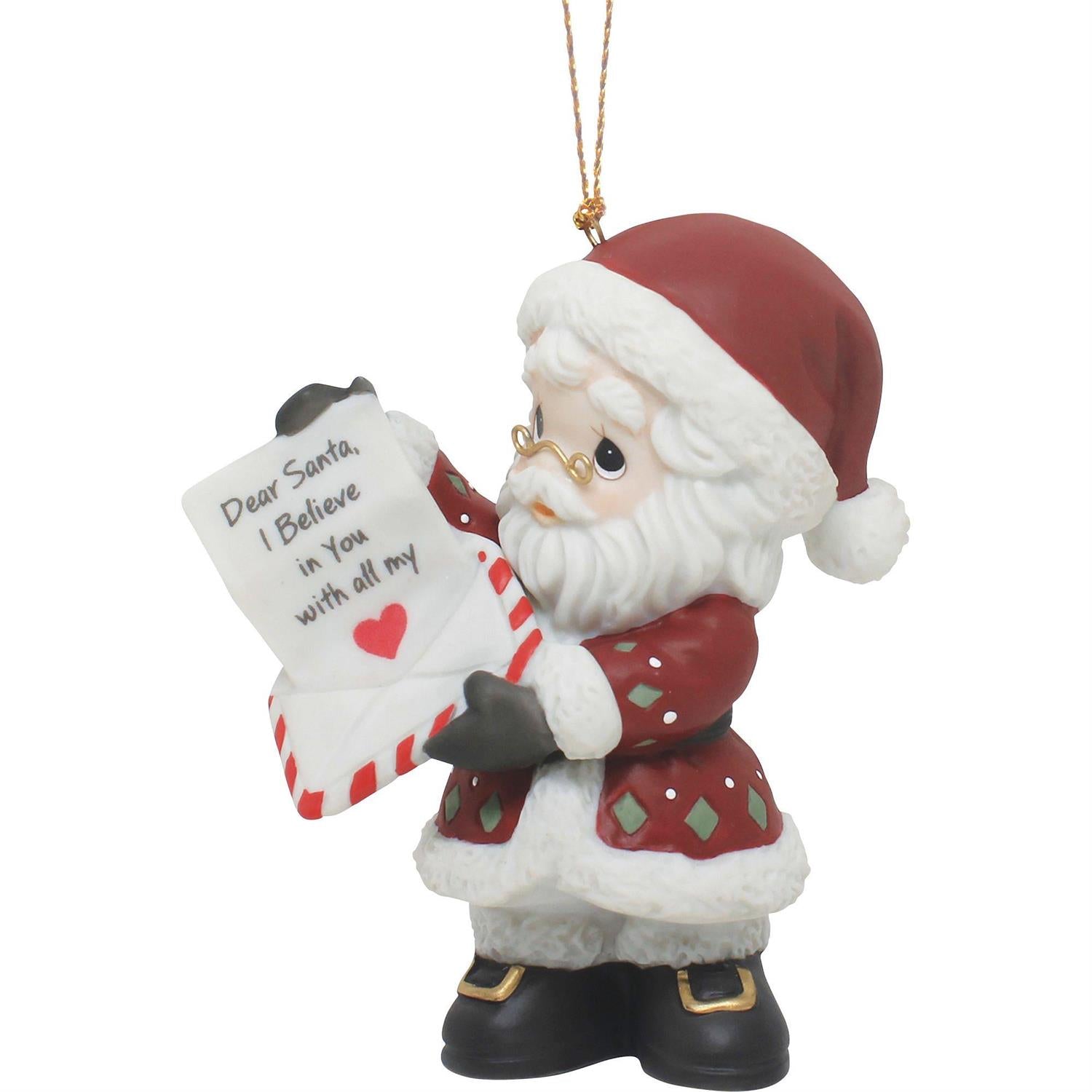 Special Wishes From The Heart - Annual Santa With Letter Hanging Ornament - Country N More Gifts