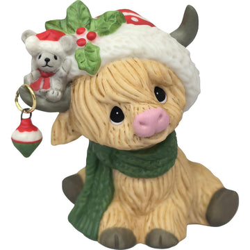 Moo-ey Christmas - Highland Cow Figurine - Country N More Gifts