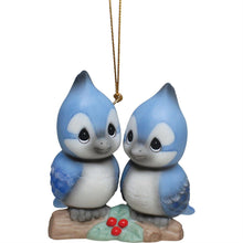 Christmas Is Cozier With You - Bluejay Couple Ornament